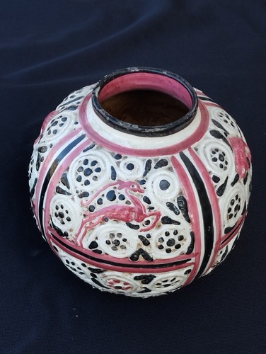 Ancien vase boule art - art, deco