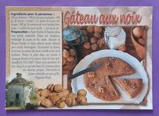 Carte postale recette de cuisine Gâteau aux Noix, Périgord, Dordogne
