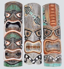 3 Tiki Masques Muraux 50cm 3