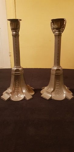Paire bougeoirs art déco - paire,