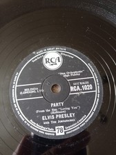 Rare 78 T Elvis Presley 1957/ RCA-1020 Party,Got A Lot On Livin'to Do 