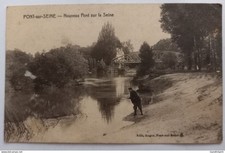 Pont sur Seine (Aube) - Nouveau Pont sur la Seine - Pêcheur à la ligne