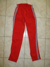 Pantalon fuseau vintage années 70 rouge pat oldschool training XS / S