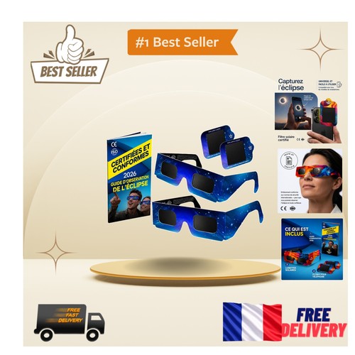 Lunettes éclipse solaire - Éclipse, 2026