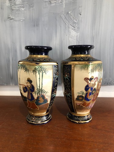 Paire vases satsuma - paire, "