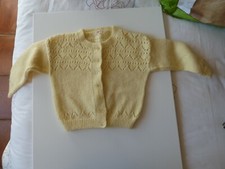 veste tricotée main 4 ans