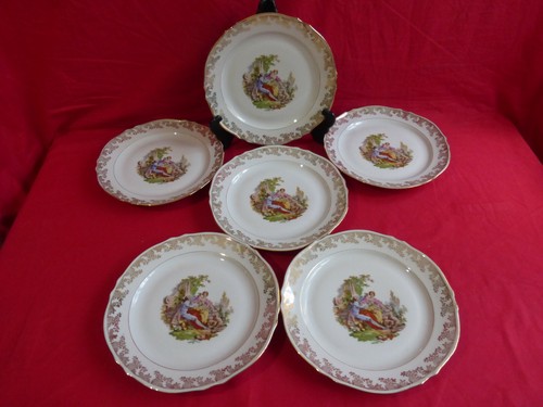 Assiettes plates porcelaine - 6,