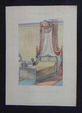 LA TENTURE FRANÇAISE 1905 - Lit de bout Louis XVI - décoration tapisserie 101