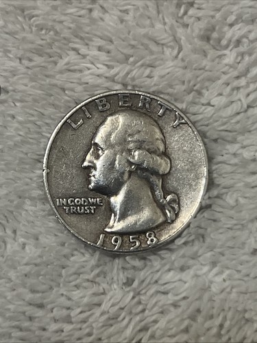 1958 silver quarter filled - quarter, d