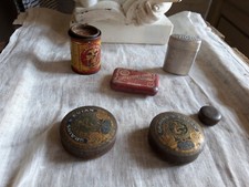 Lot de boites publicitaires anciennes poule au pot Grains d'Evian x 2 et autre..