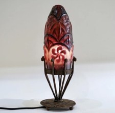 Veilleuse Chèvrefeuille Pate De Verre Argy Rousseau Night Lamp