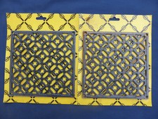 2 Grilles fonte rectangulaires aération ventilation 20x20 cm neuf