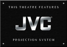 PLAQUE HOME CINEMA DECORATIVE "JVC" EN IMPRESSION NUMERIQUE