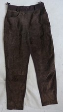 Biba Pariscop pantalon vintage en cuir daim véritable stretch 38