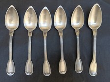 6 petites cuillère a café argent massif  poids 115 gr Longueur 14,5 cms