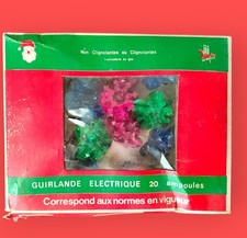 Guirlande ancienne décoration Noël ornement  vintage fleurs 
