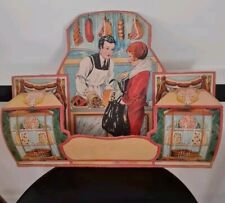 Presentoir Ancien Publicitaire en Carton Pour Boucherie 