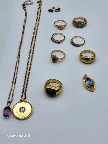 Lot bijoux plaqué - de, or