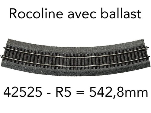 Roco rail courbe 542 mm - rail,