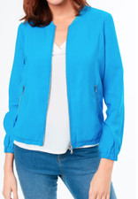 Joli Blouson Etam Viscose + Polyester Turquoise T.L NEUF+ETIQUETTE