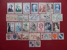 TIMBRES FRANCE OBLITERES : ANNEE COMPLETE 1953 SOIT 28 TIMBRES POSTE.TTB. PHOTOS