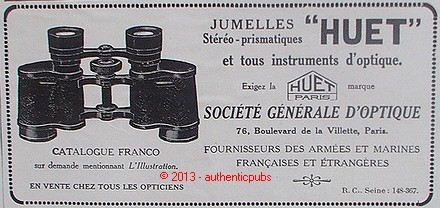 Publicite jumelles huet stereo - publicite,