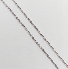 Chaine fine vintage or blanc 18k mailles forçat 48 cm