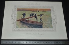 GRAND CHROMO 1909 AU BON MARCHE BOUCICAUT PARIS MARINE A BORD LE TANGON