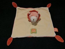 doudou plat lion " Les loustics " jaune orange Moulin Roty TBE