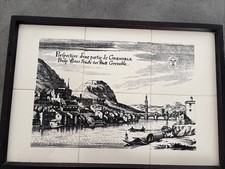 JEUX  OLYMPIQUES DE GRENOBLE 1968  TABLEAU EN CARREAUX VILLEROY & BOCH