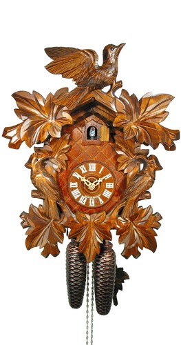 Pendule coucou feuilles - coucou,