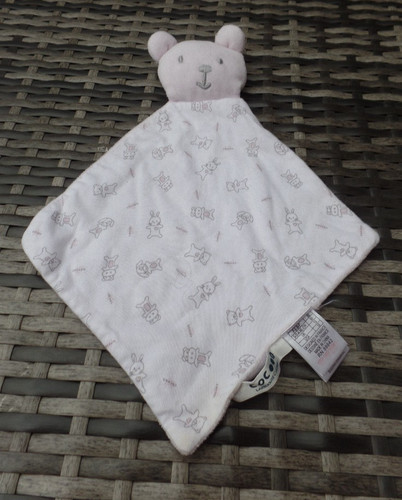 B2c doudou plat ours - doudou, rose