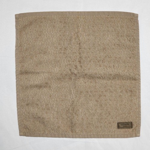 Serviette hermes logo brown - hermes,