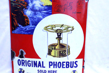 Vintage Original Porcelaine Émail Signe PHOEBUS STOVE LIGHT HOUSE Allemagne 1930