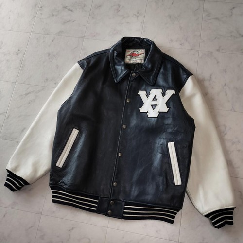 Avirex leather varsity - leather, jacket