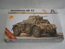 MAQUETTE PLASTIQUE BLINDES A ROUES FIAT AB 43 ITALERI WW2 1/48