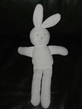 Doudou J-Line Peluche Lapin Tricoté Laine Beige