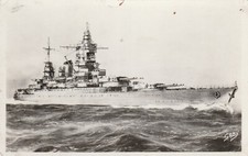 CPA Marine de Guerre Francaise Le Cuirassé RICHELIEU