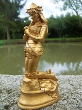 RE0055   JEANNE D'ARC D'EMMANUEL FREMIET  DOREE FIGURINE  MEDIEVAL  MOYEN AGE