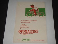 BUVARD OVOMALTINE CYCLISME