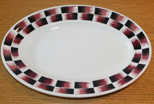 Vintage plat service ovale - plat,