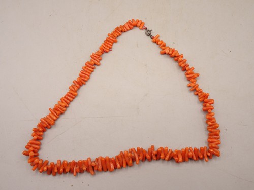 Collier ancien corail rouge - collier,
