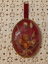 Ancien Cadre Ovale en Verre