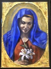 Œuvre De BabaFlorenceArt Sacrée Pop Art Signé Main Madonna