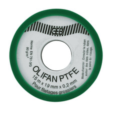 Téflon - gros diamètre - étanchéité de raccords filetés - 19 mm - 15 m GEB