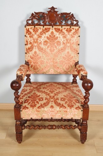 Fauteuil louis xiii chêne - fauteuil,