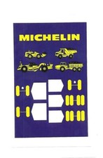 RARE / AUTOCOLLANT - MICHELIN : CHANTIER ENGIN BIBENDUM PNEU CAMION PL STICKERS