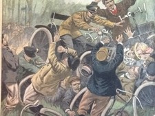 LE PETIT JOURNAL- FAIT DIVERS - UN GRAVE ACCIDENT CAUSE PAR DES MOTOCYCLES- 1900