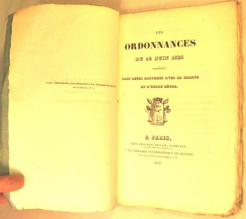 Ordonnances juin 1828 - ordonnances, du