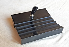 ART DECO SUPPORT RANGE DE STYLO ANCIEN MAGIC WAND PARKER 51 DESK SET METAL LAQUE